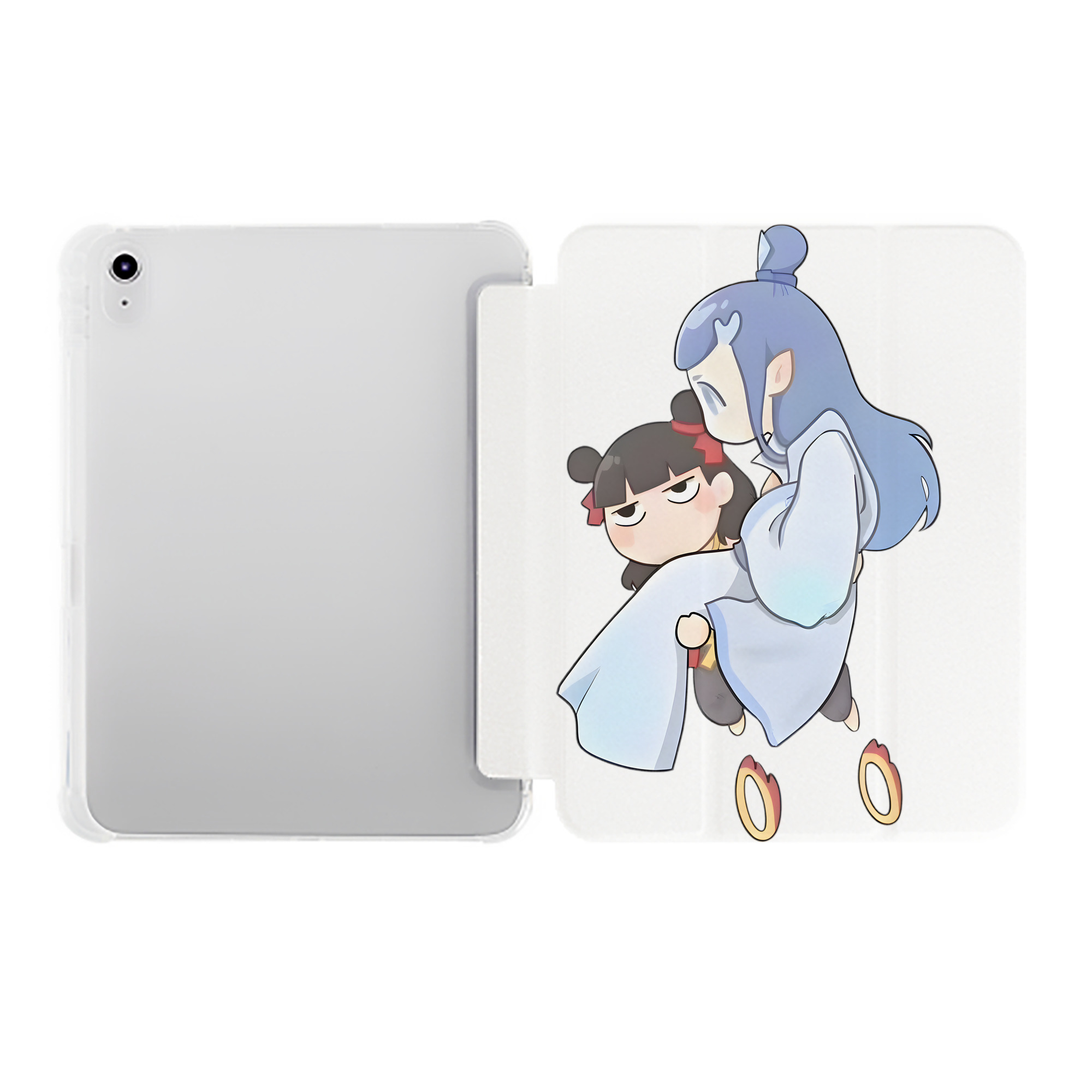 （画像用） Ne Zha 2 ナタ 魔童の大暴れ IPad ケース ペン収納付き 三つ折りスタンド PUレザー×シリコン 対応機種9.5/10.5/10.9インチ